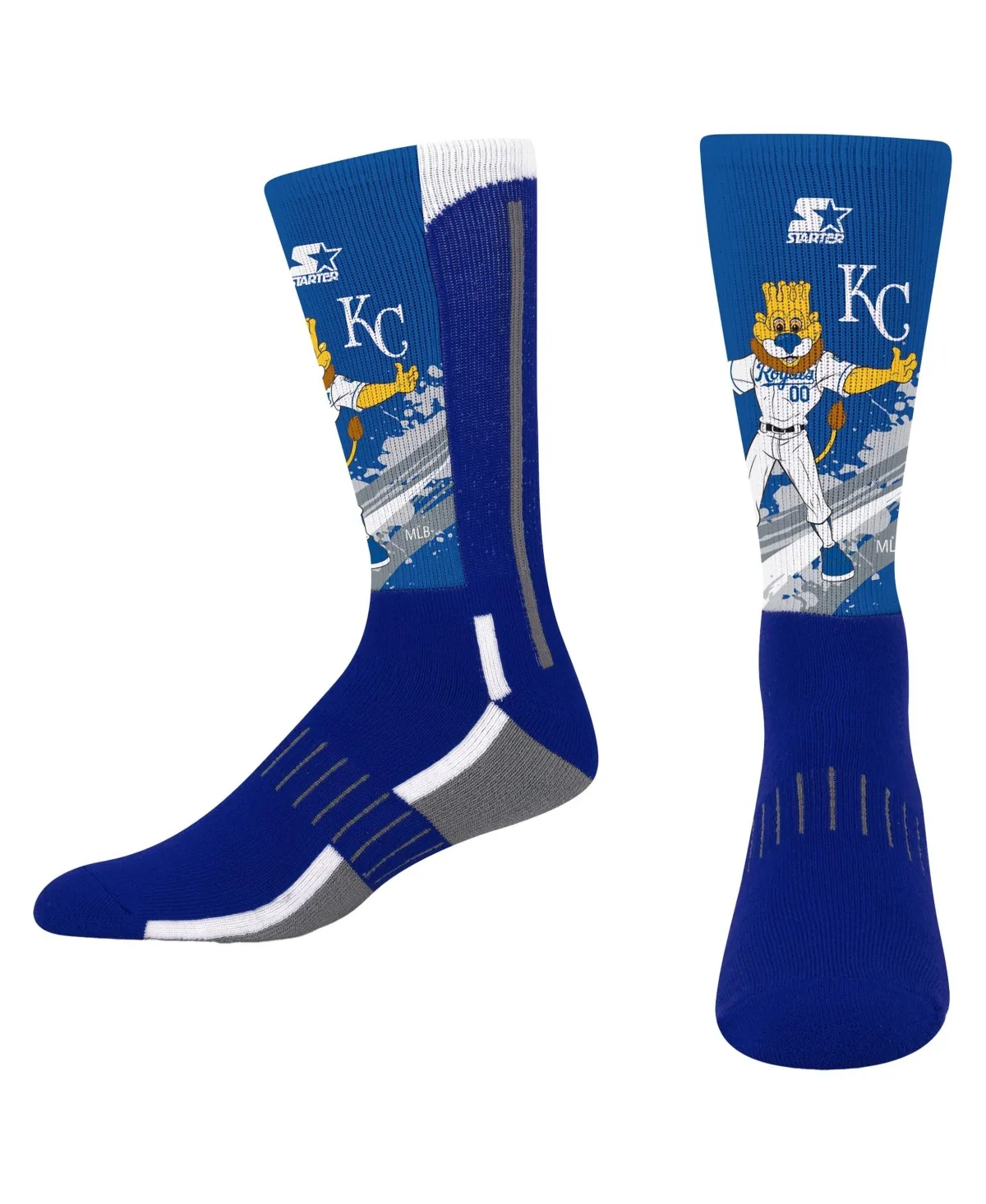 Kansas City Royals Phenom Mascot Color Splash Crew Socks by Starter