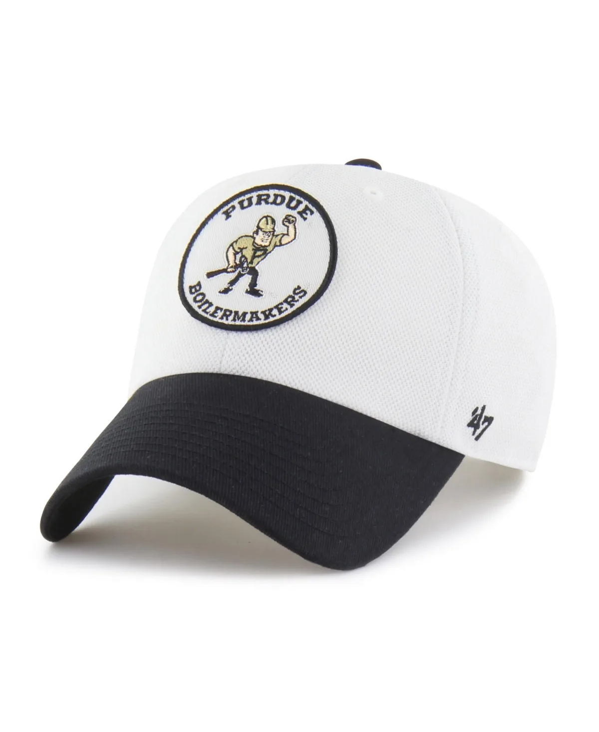 47 Brand Purdue Boilermakers Pique Embroidered Clean Up Baseball Cap by 47 Brand