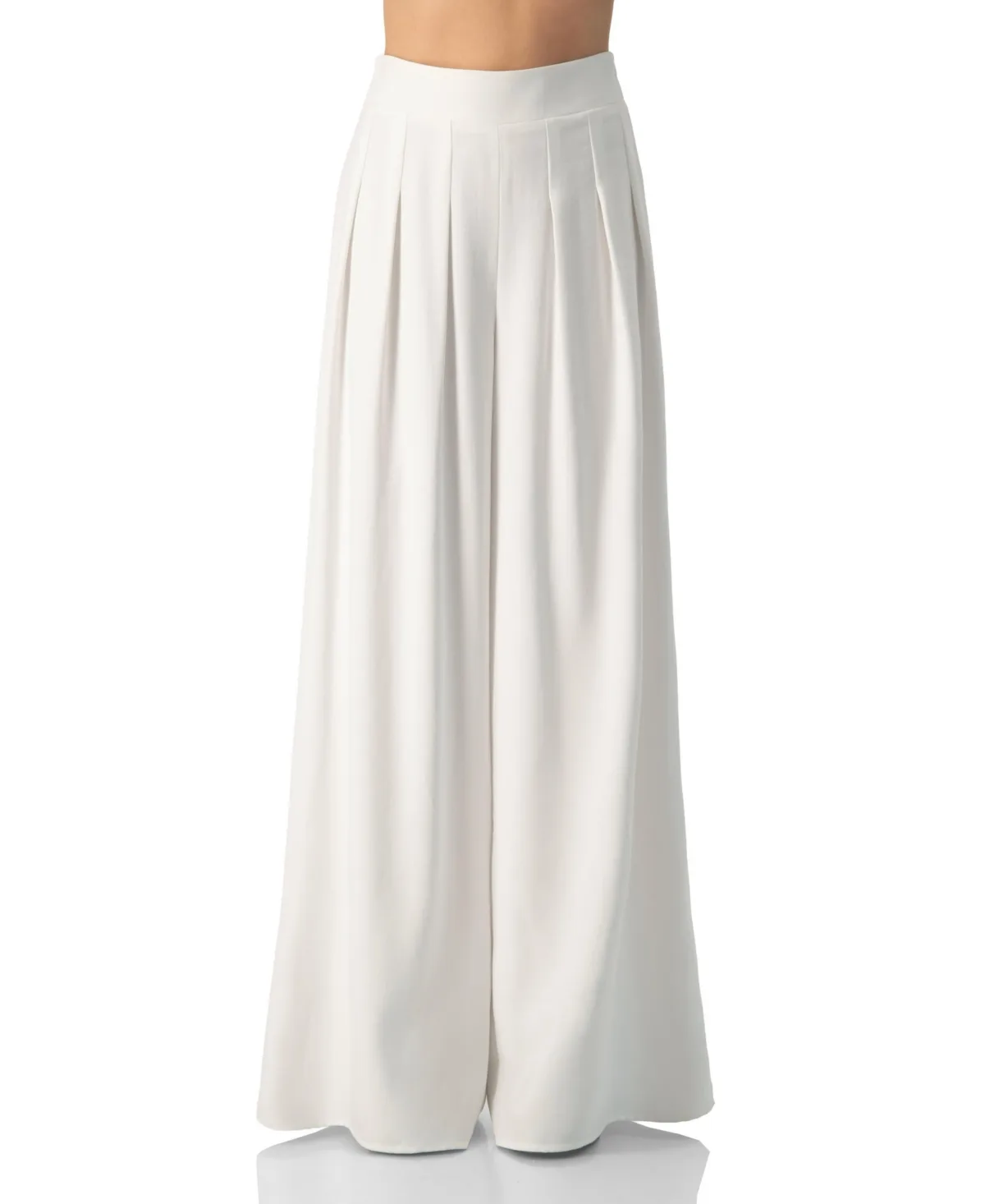 High-Rise Wide-Leg Relaxed Trousers by Ivonne