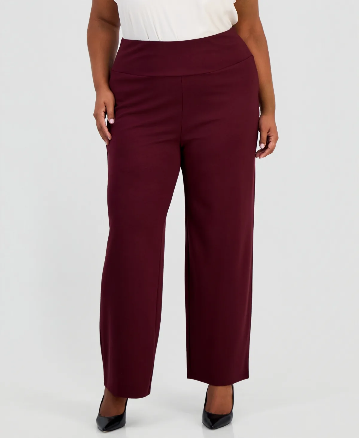 Essentials Serenity High-Rise Wide-Leg Pull-On Trouser