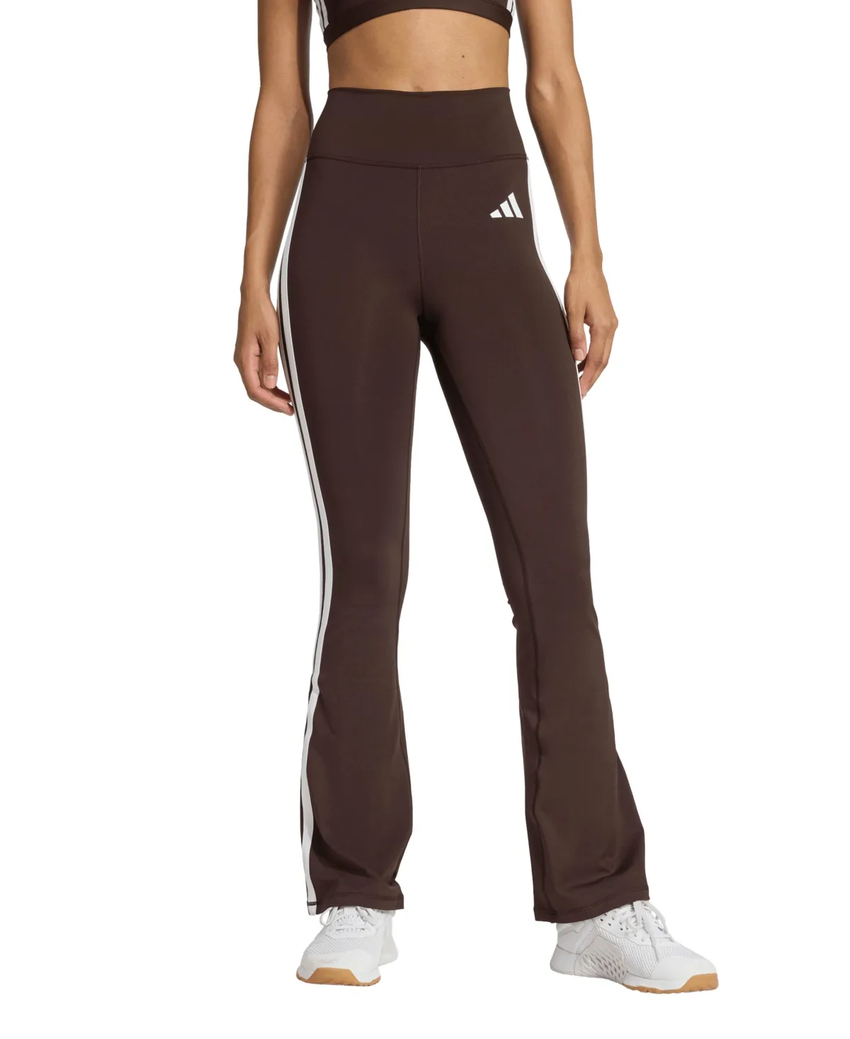 Optime Essentials 3 Stripes Flared Leggings by adidas