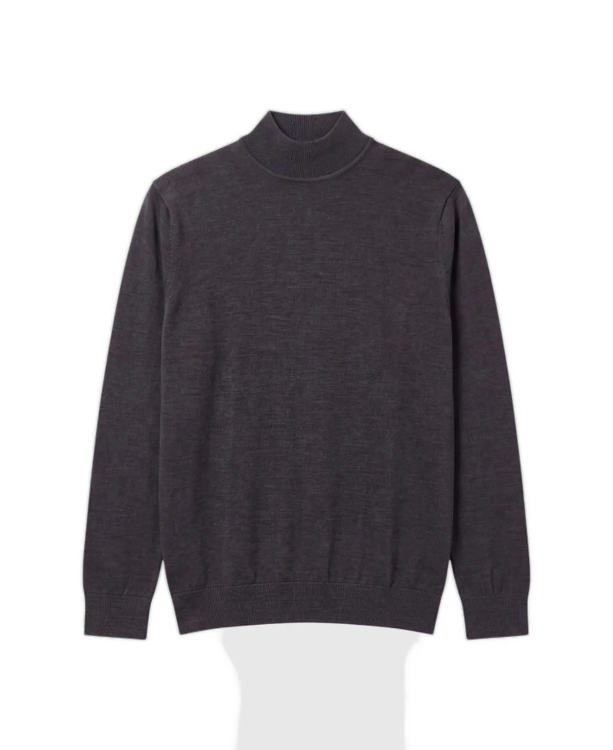 Mock Neck Pullover Merino Wool Sweater