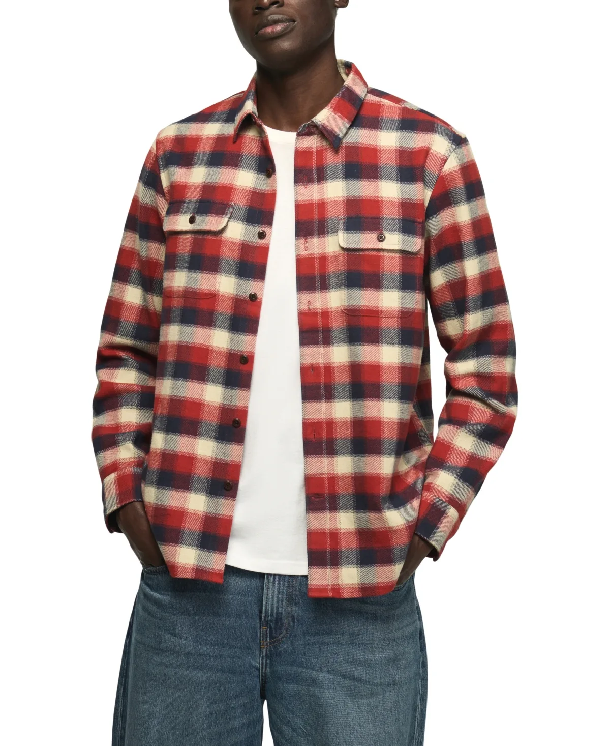 Cloud Soft Plaid Flannel Long Sleeve Shirt by Lucky Brand