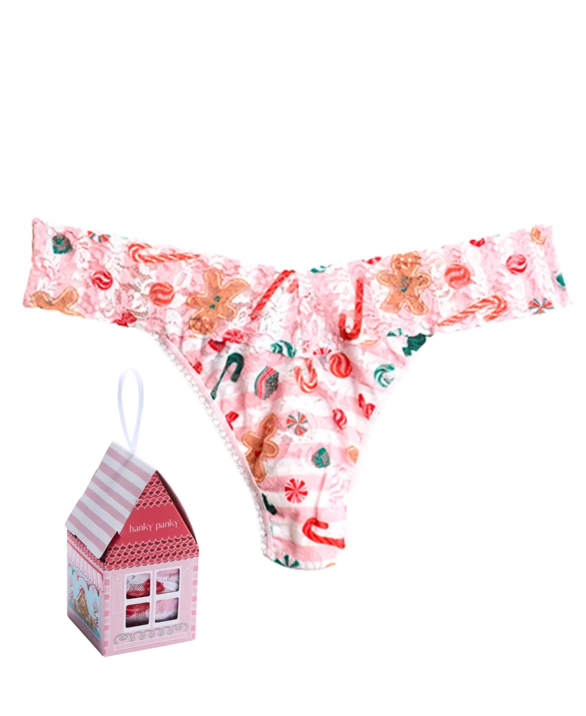 Gingerbread House Lace Thong by Hanky Panky