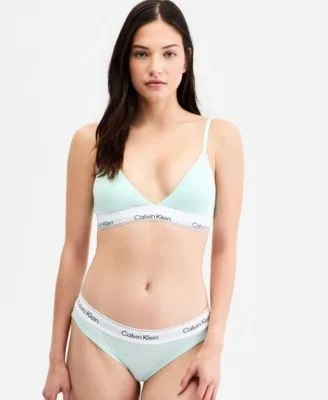 Icon Cotton Modal Lightly Lined Triangle Bralette Bikini Underwear by Calvin Klein