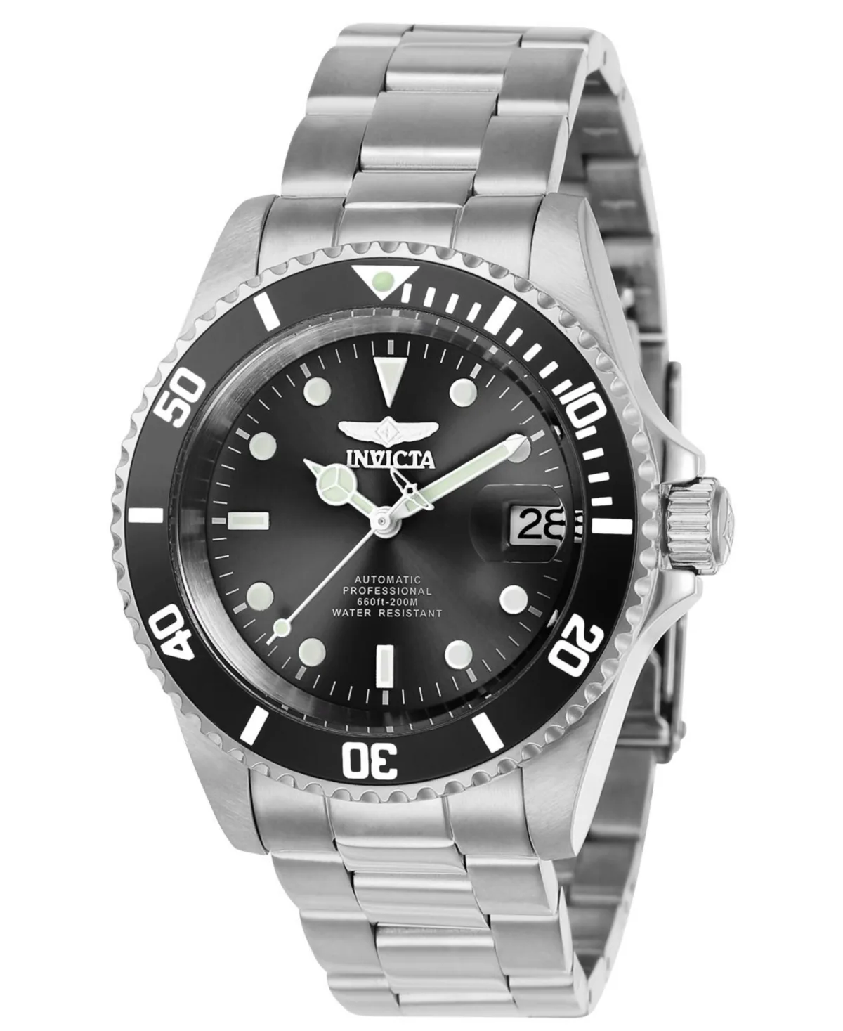 24760 Pro Diver Automatic 3 Hand Black Dial Watch