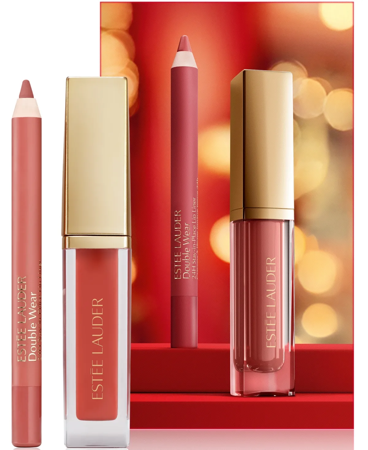 2-Piece Petite Suite Mini Lip Oil & Lip Liner Duo Makeup Gift Set by Estée Lauder