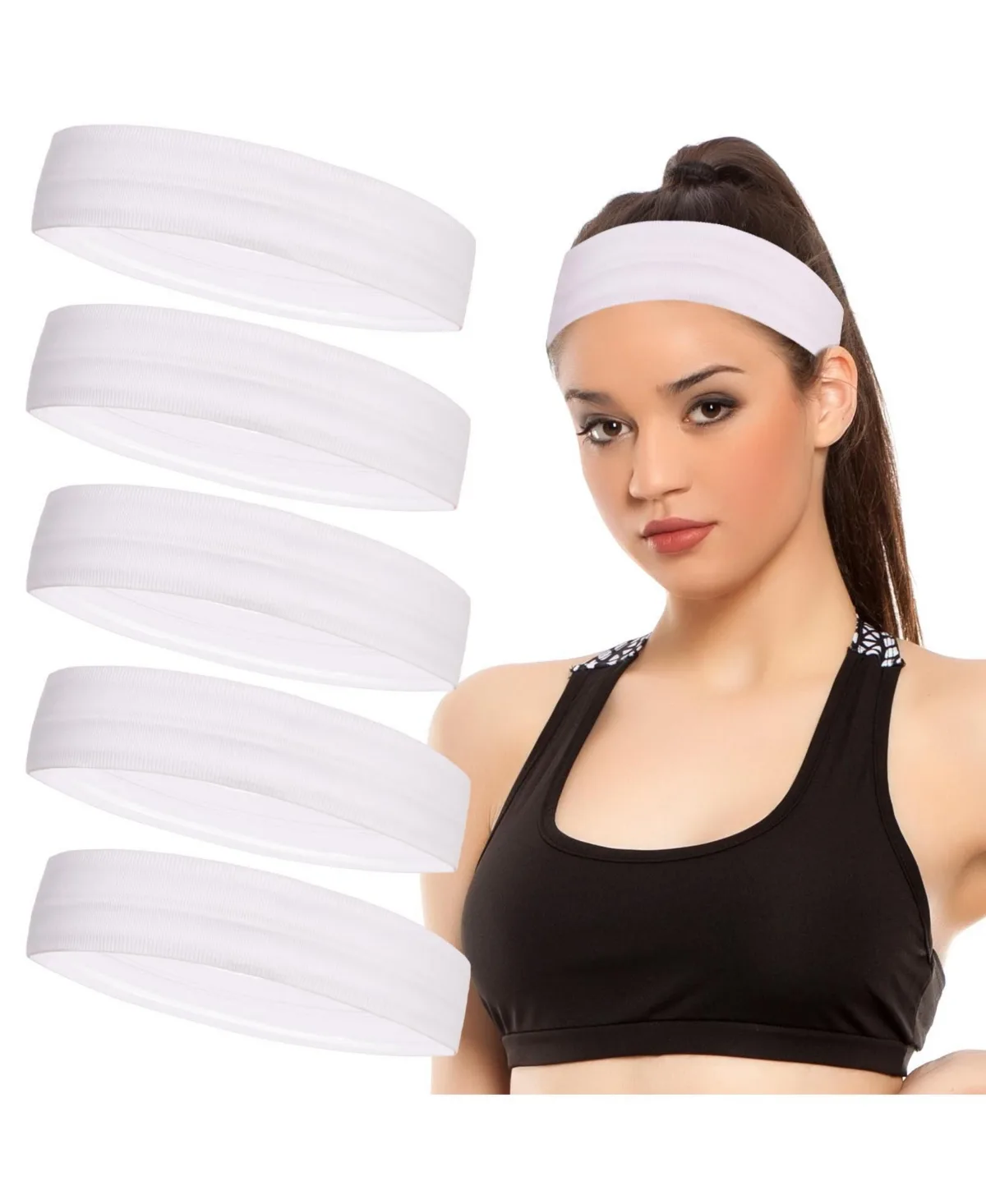 Non-Slip Running Headbands, 5-Piece Set by Peneyon