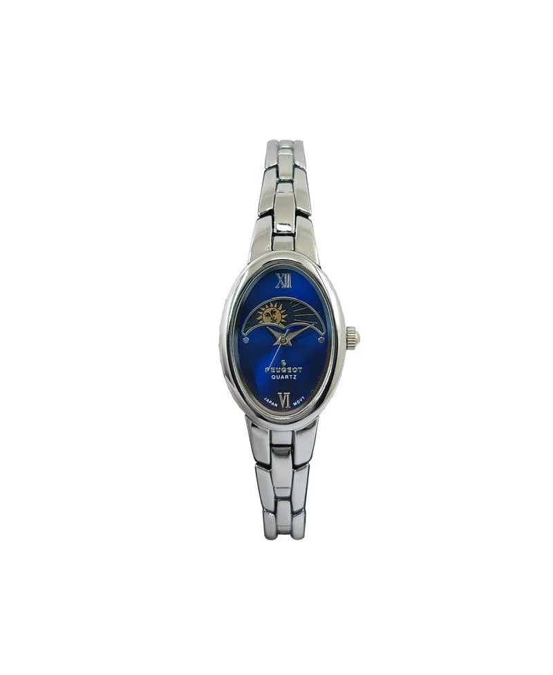 30x25mm Sun Moon Dial Link Bracelet Watch by Peugeot