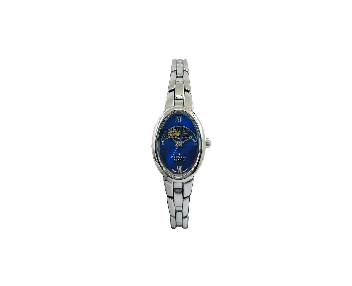 30x25mm Sun Moon Dial Link Bracelet Watch by Peugeot