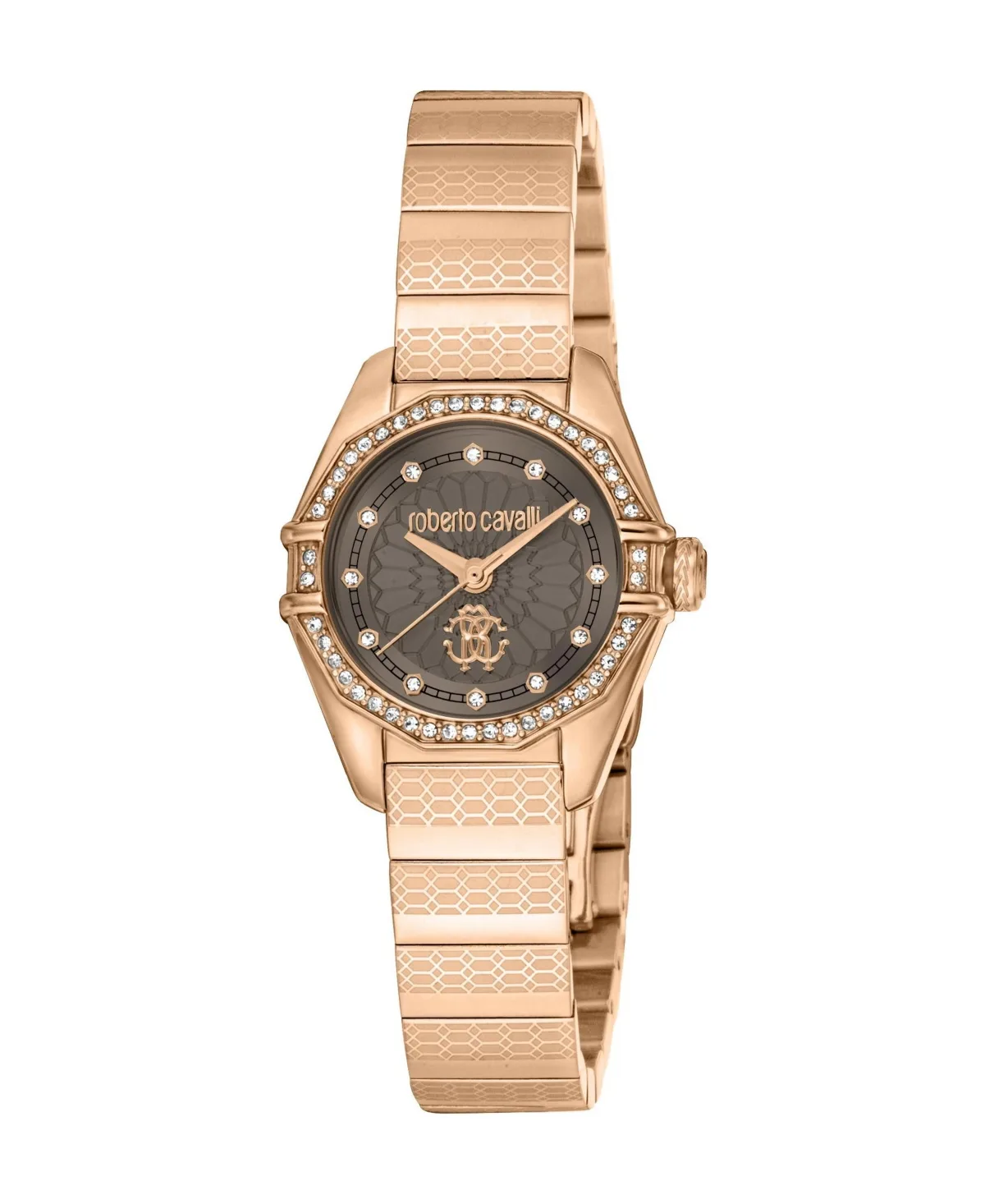 Mini Quartz Ip Rose Stainless Steel Bracelet Watch by Roberto Cavalli