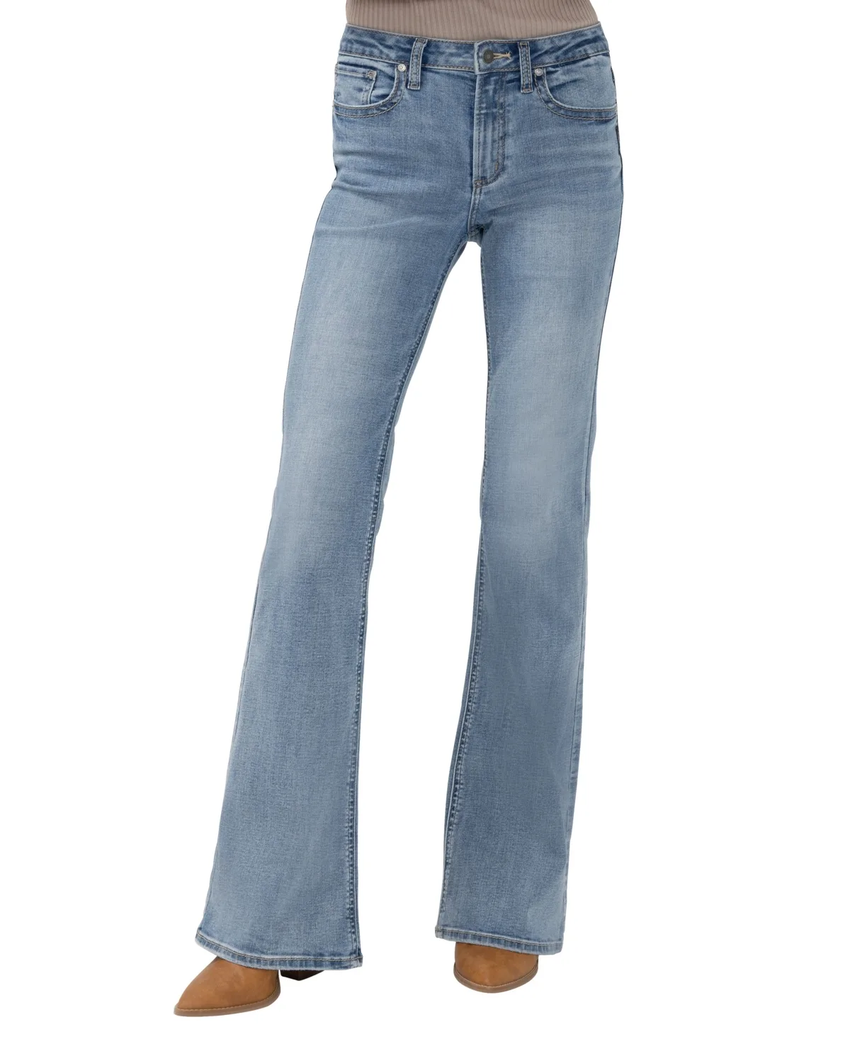 Most Wanted Mid-Rise Flared-Leg Jeans by Silver Jeans