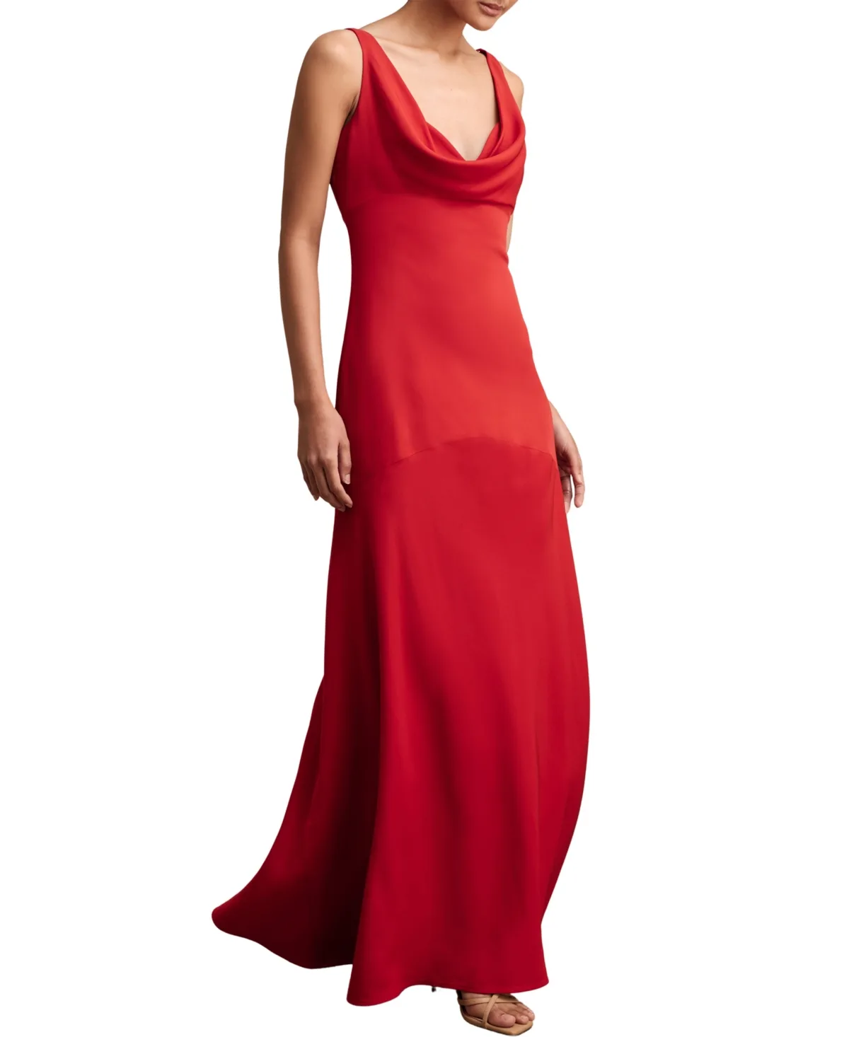 Vanessa Cowl Neck Wedding-Guest Maxi Dress by Reiss