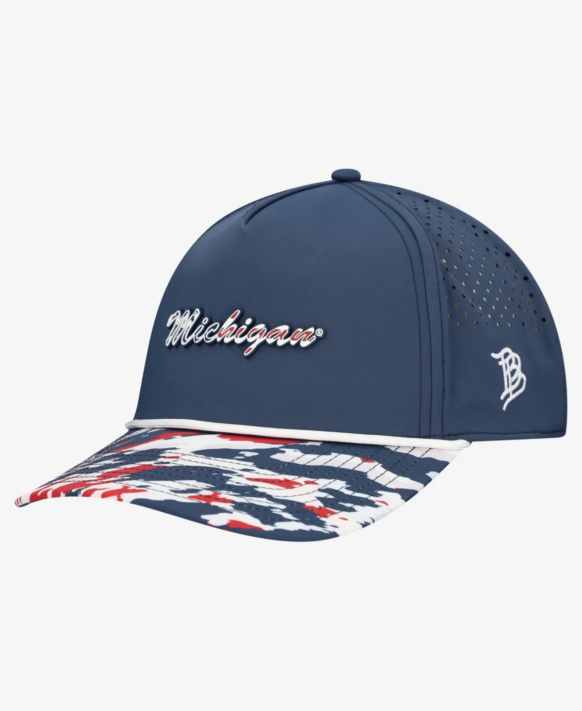 Michigan Wolverines Stars & Stripes Rope Embellishment Adjustable Hat by Branded Bills