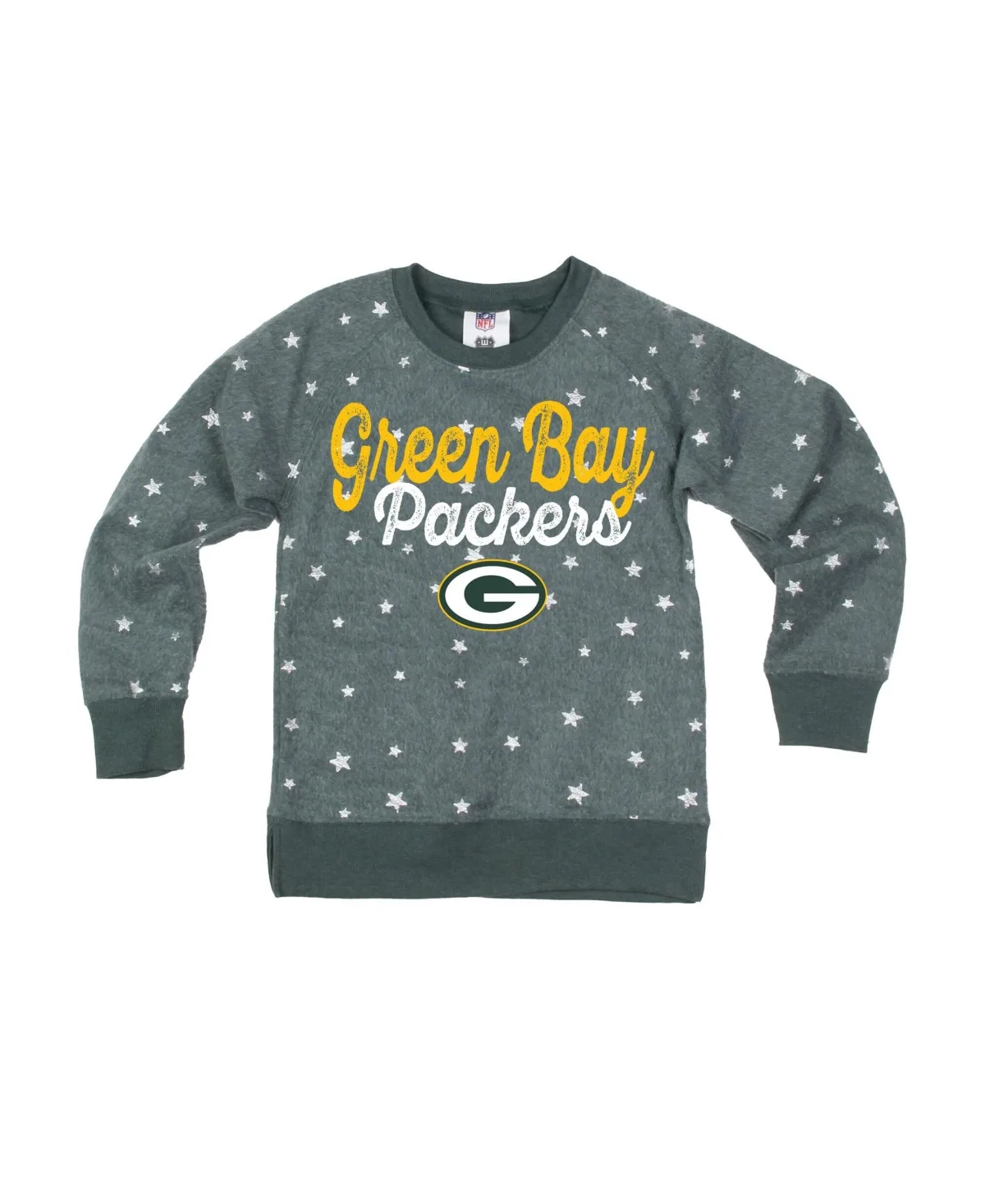 Bay Packers Shimmer Star Reverse Sweatshirt by Wes & Willy
