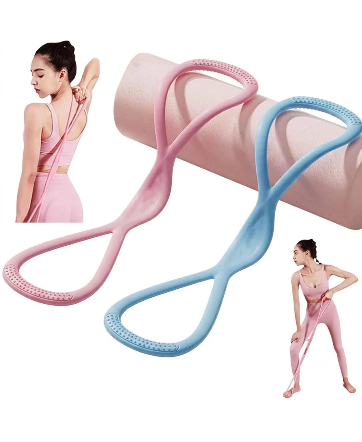 Figure 8 Resistance Bands with Handles Full Body Workout for Home Gym Yoga by Sportneer