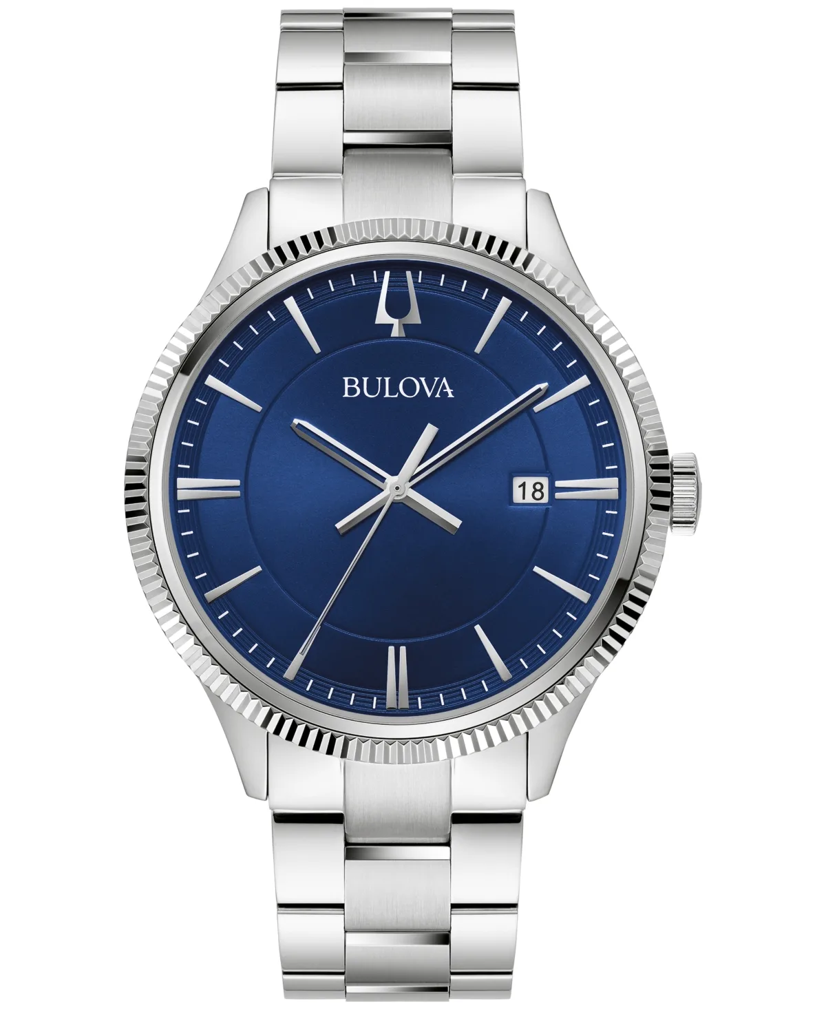Classic Quartz Silver-Tone Stainless Steel Bracelet Watch 42mm