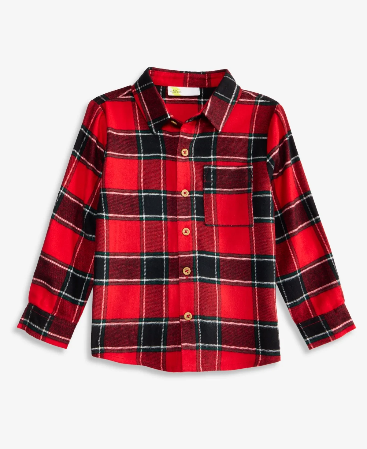 Flannel Long-Sleeve Button-Up Shirt by Epic Threads