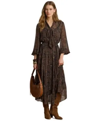 Lauren Ralph Lauren Long Sleeve Flare Dress by Ralph Lauren