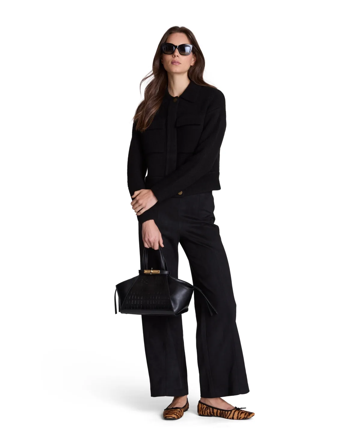 Ribbed-Knit Long-Sleeve Utility Jacket by Kenneth Cole