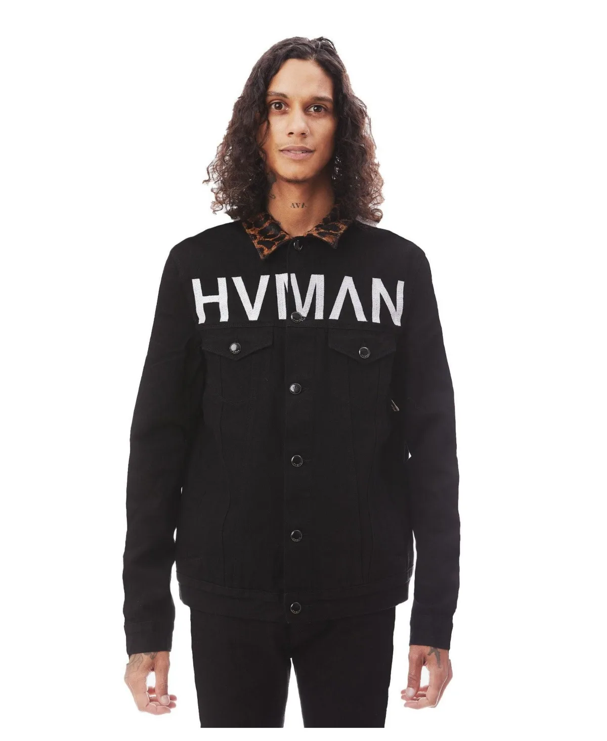 Hvman Chosen to Prevail x Cult MK1 Trucker-Fit Stripe Denim Jacket by X