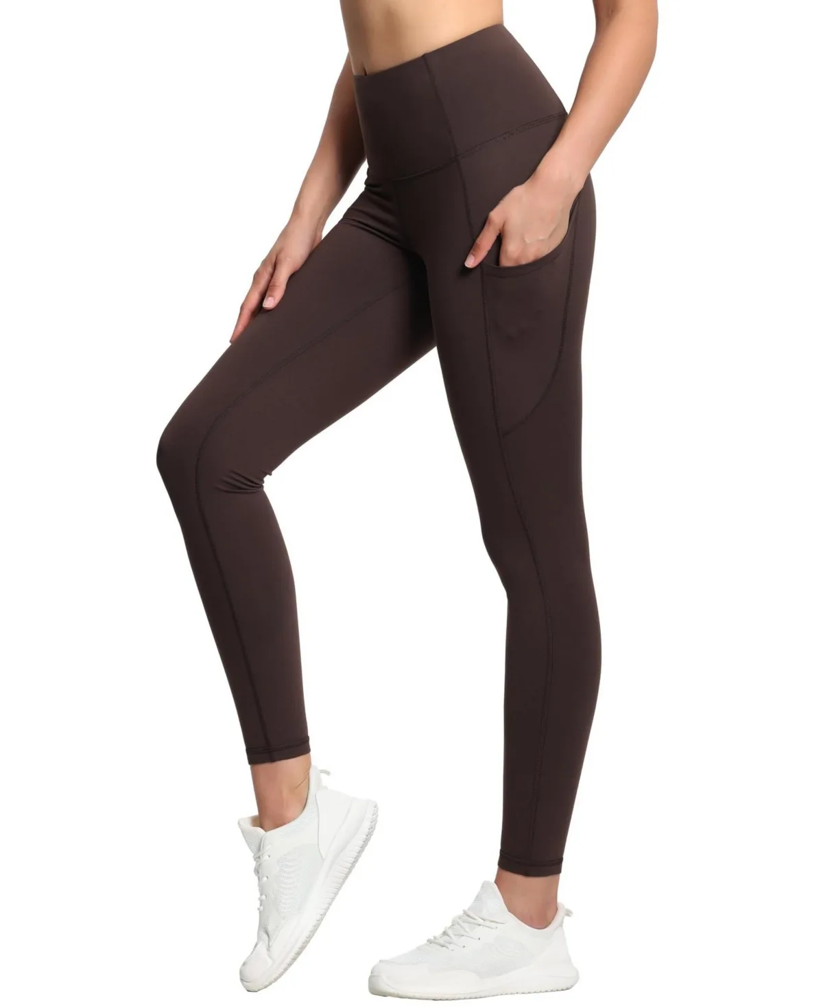 Thick High Waist Yoga Leggings with Pockets Workout Compression Pants by Furlihong