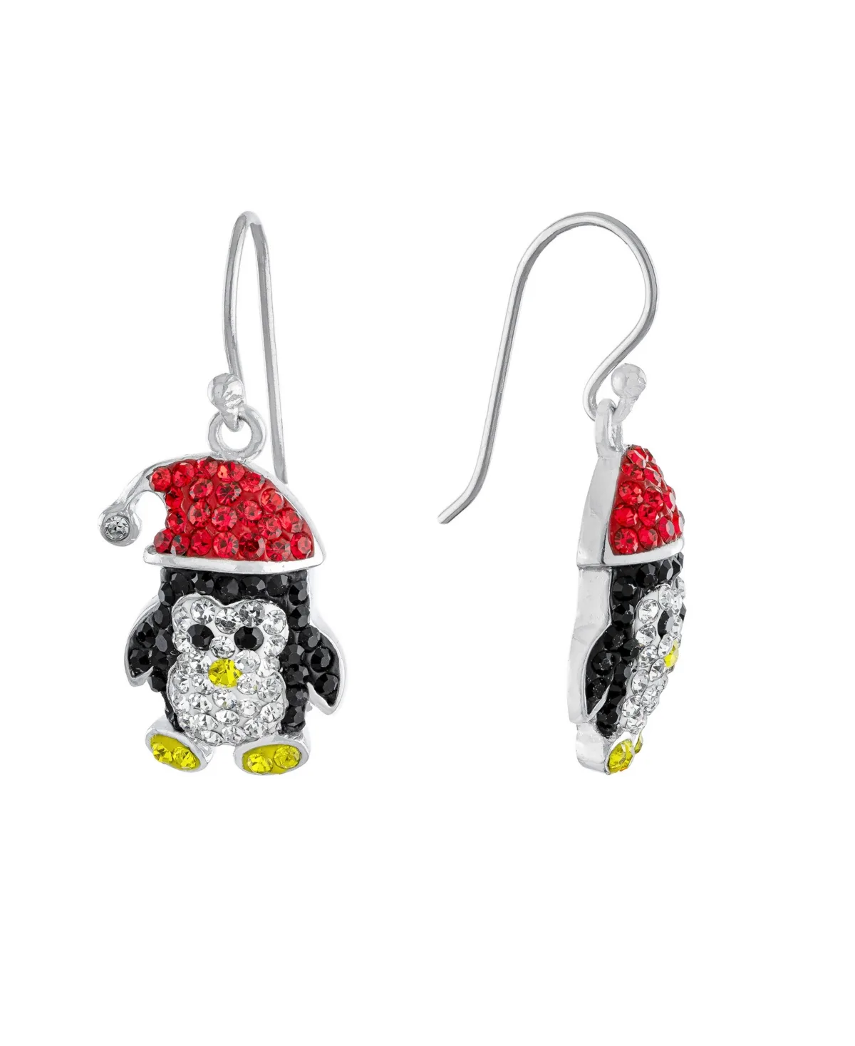 Crystal Silver-Tone Penguin Dangle Earrings by Macy's