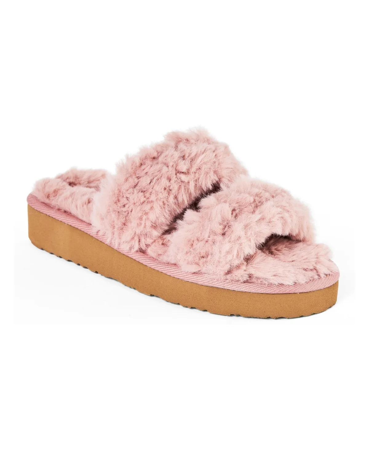 Teddy Two Band Faux Fur Slippers by Minnetonka