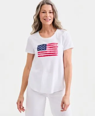 Americana Graphic Short Sleeve Crewneck T-Shirt by Style & Co
