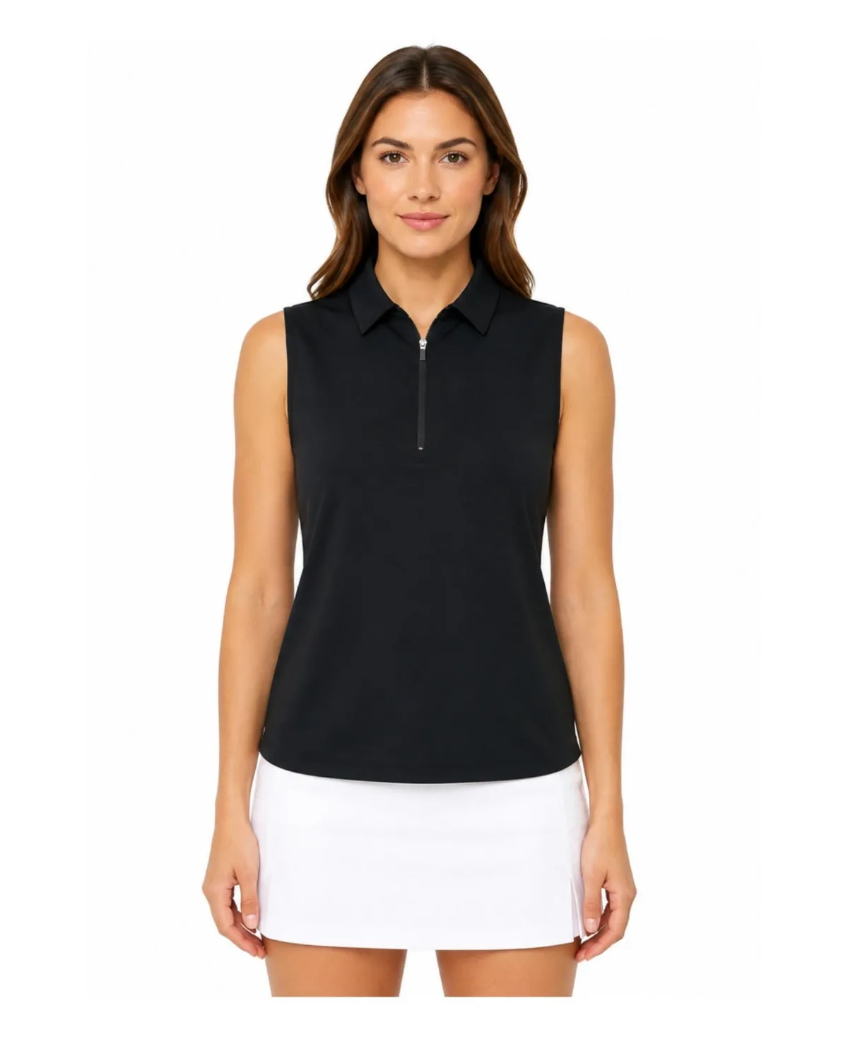Sleeveless Semi-Fitted Golf Polo