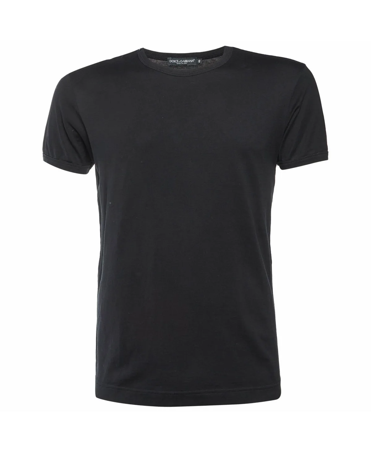 Pre-Owned Solid Cotton Crewneck T-Shirt by Dolce & Gabbana