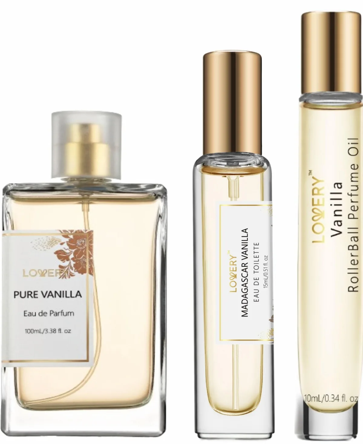 3-Piece Vanilla Fragrance Gift Set by Lovery