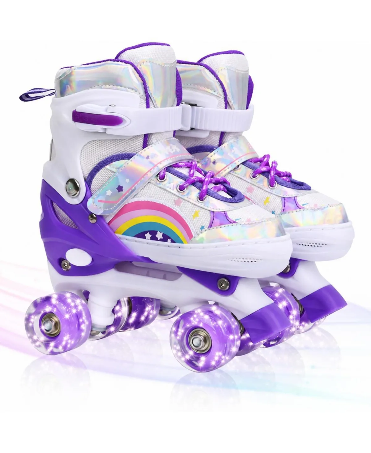 Adjustable Light Up Wheels Roller Skates 4 Sizes by Magicorange