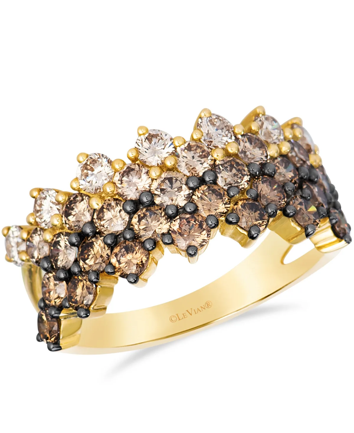 Chocolate Diamond Ring (2.34 ct. t.w.) in 14k Yellow Gold by Le Vian