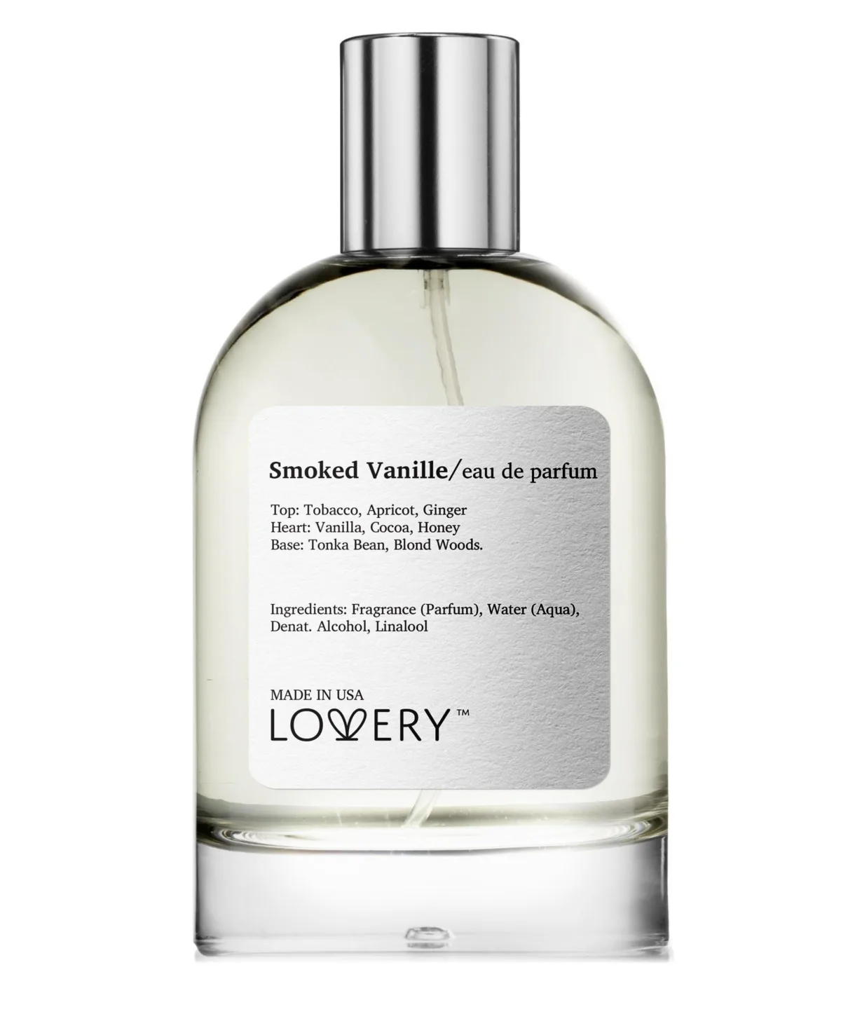 Smoked Vanille Eau De Parfum, Made in USA, 3.4 oz by Lovery