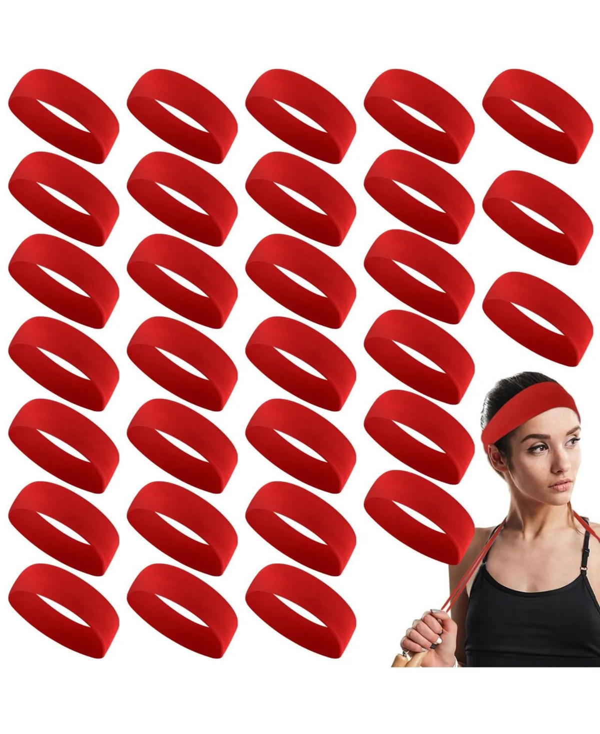 Stretchy Sport Headbands, 30-Pack by Furlihong