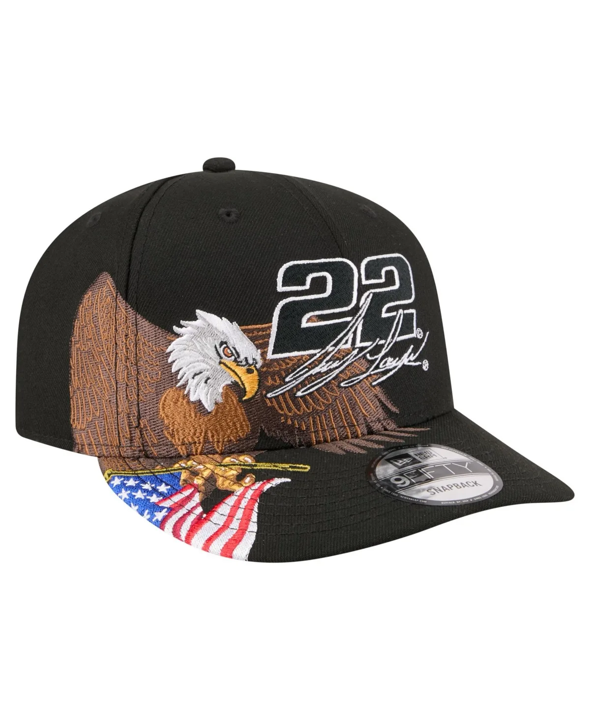 Joey Logano Patriotic Eagle Flag 9FIFTY A-Frame Baseball Cap by New Era