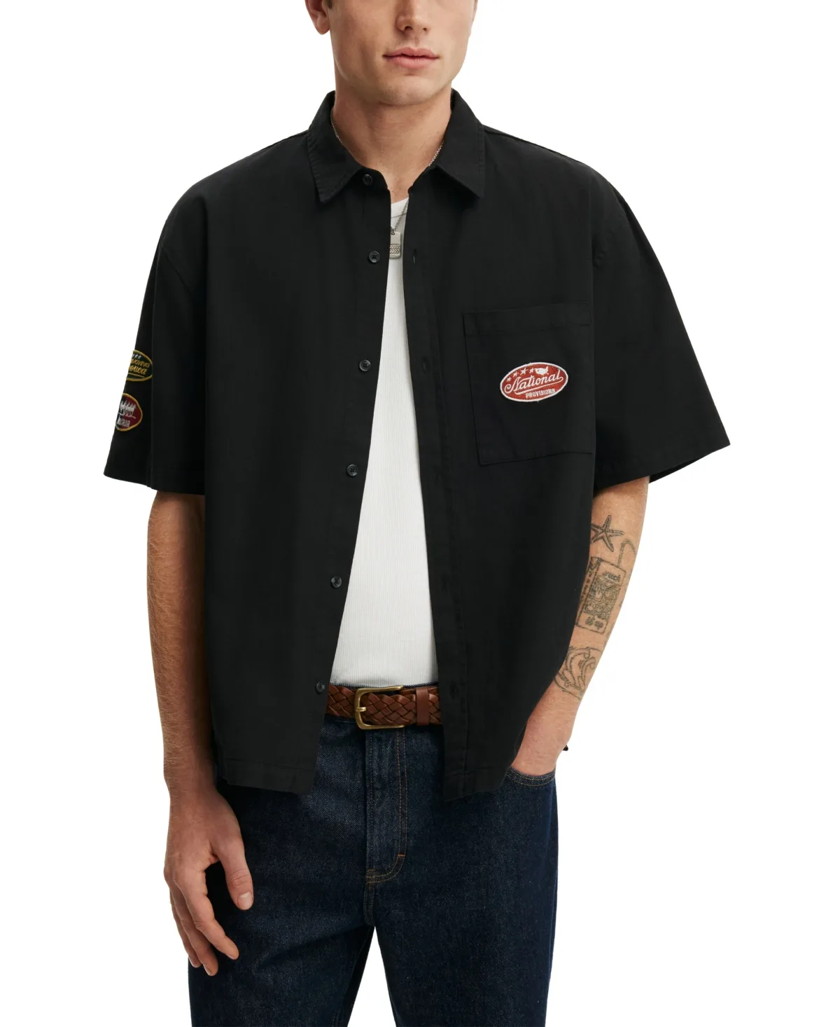 Darcy Short-Sleeve Classic-Fit Button-Down Shirt by Cotton on