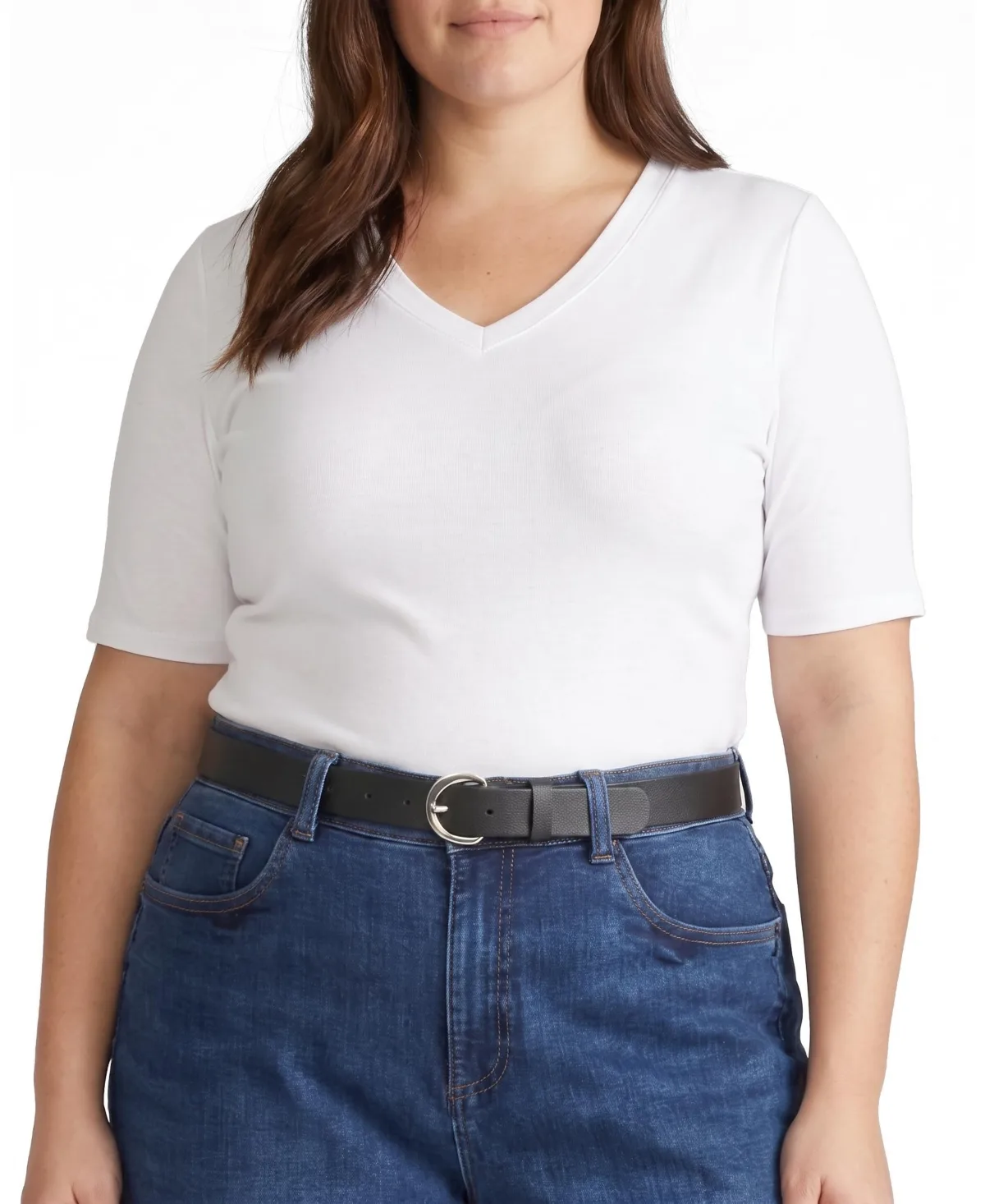 Maia Stovepipe Sleeve V-Neck Tee by Universal Standard
