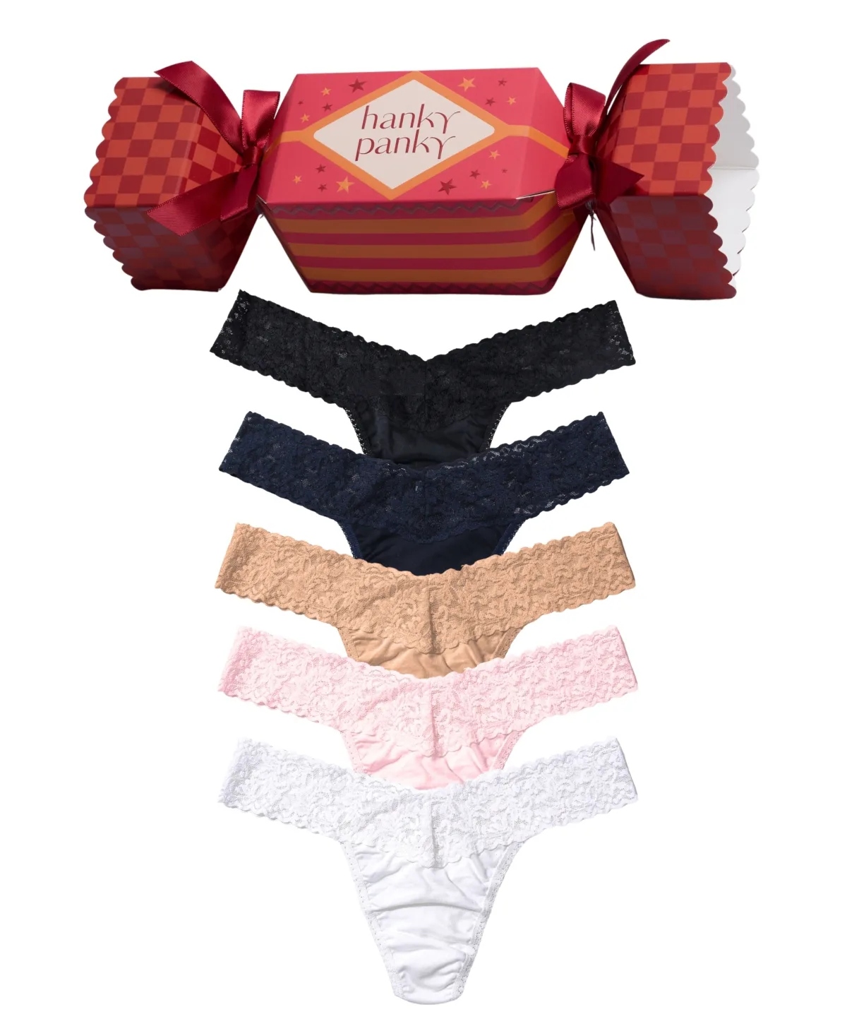 Lace Low-Rise Thong, 5-Piece Set by Hanky Panky