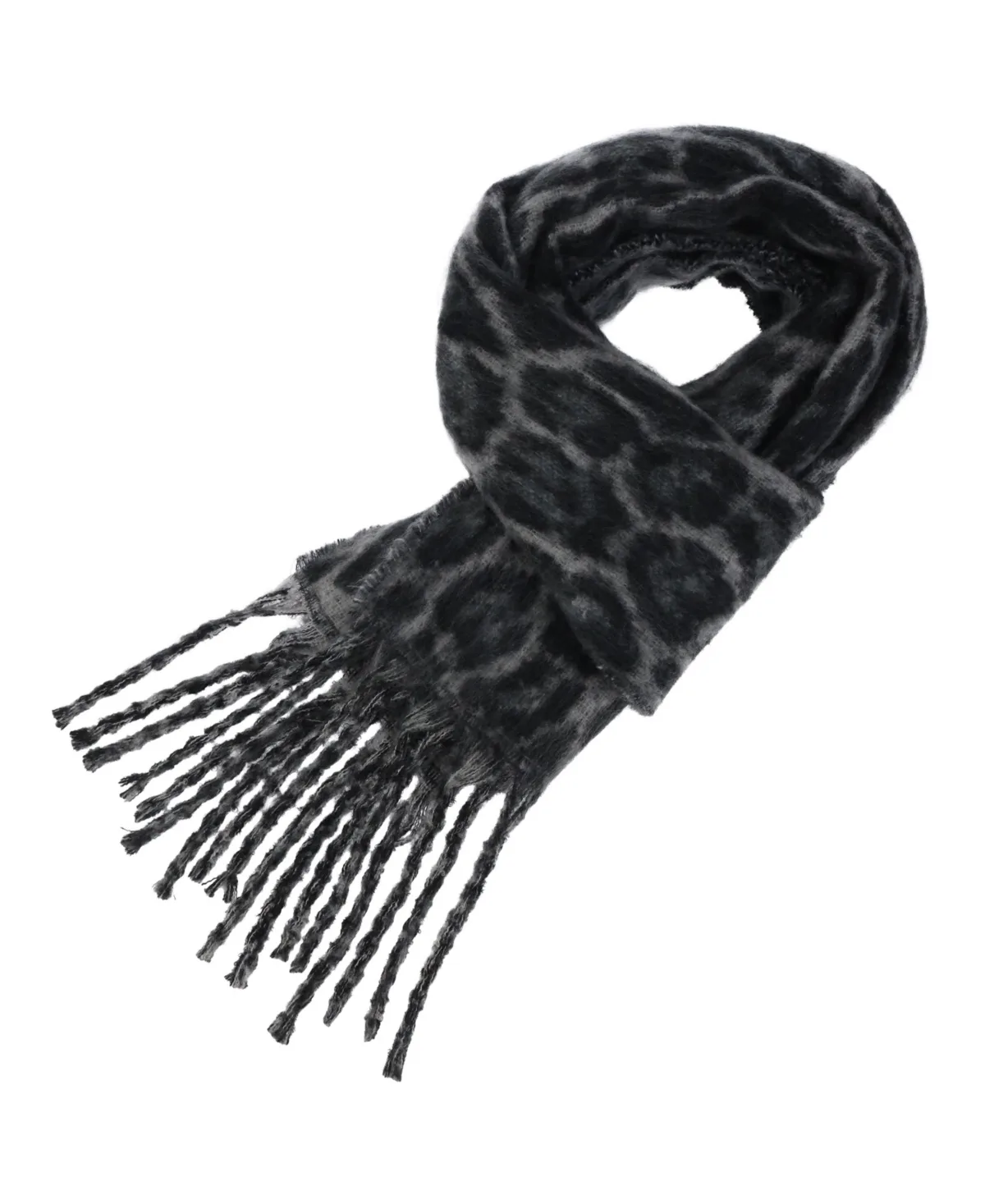 Brushed Woven Leopard Print Blanket Scarf