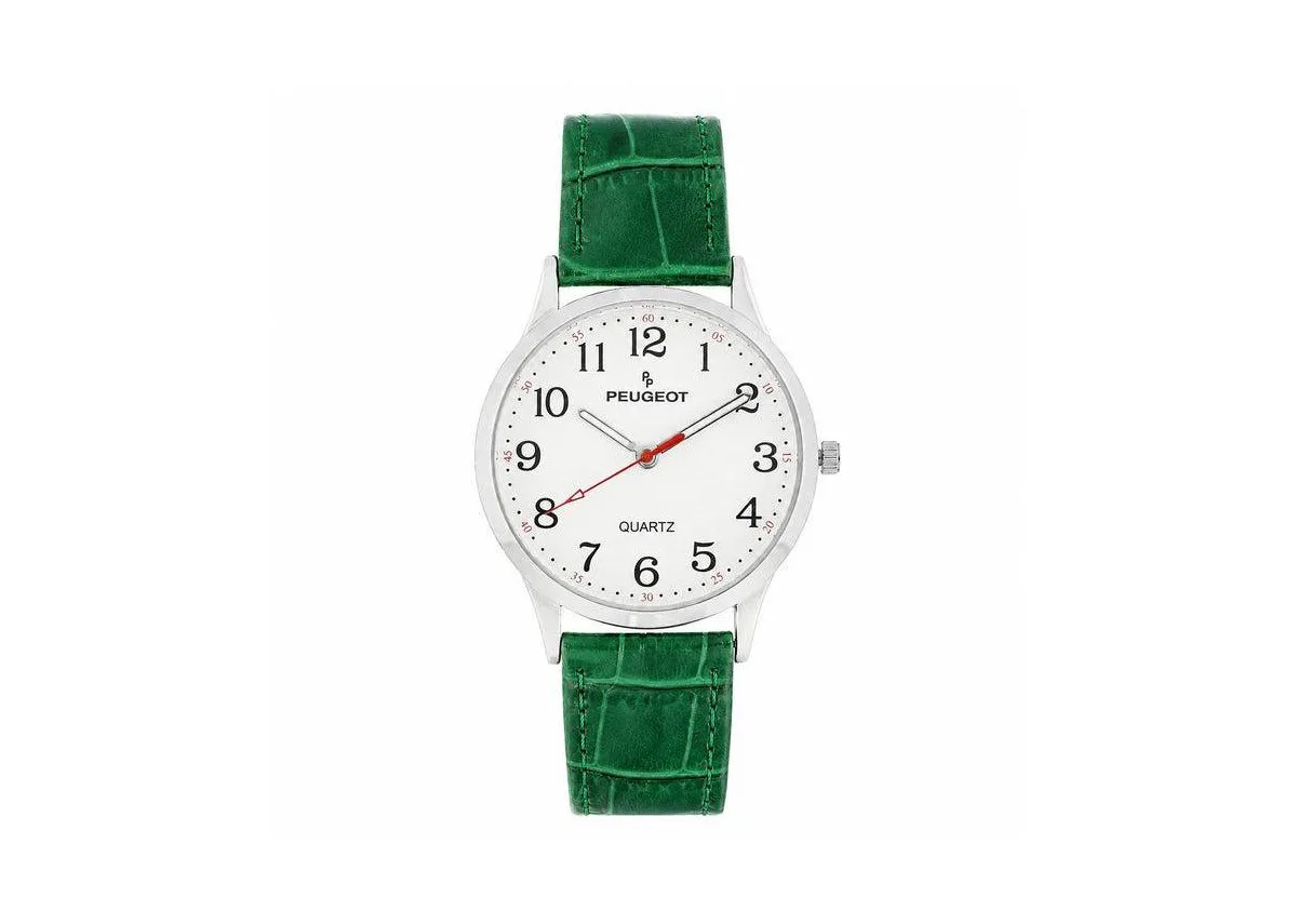 Quartz Lea Leather Watch, 40mm by Peugeot