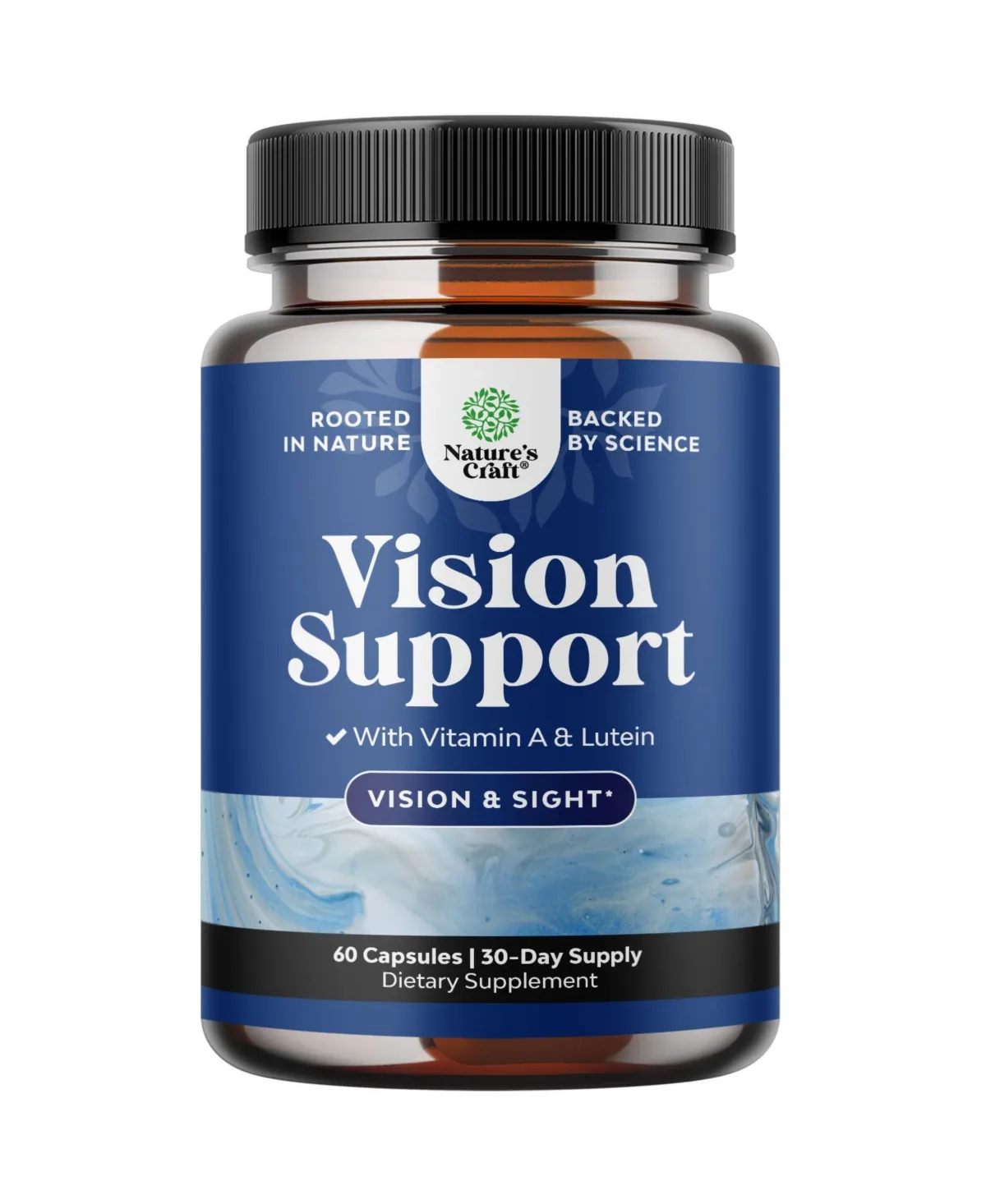 Complete Eye Health Supplement with Lutein 20mg - Eye Vitamins with Beta Carotene and Glutathione - 60 Count by Natures Craft