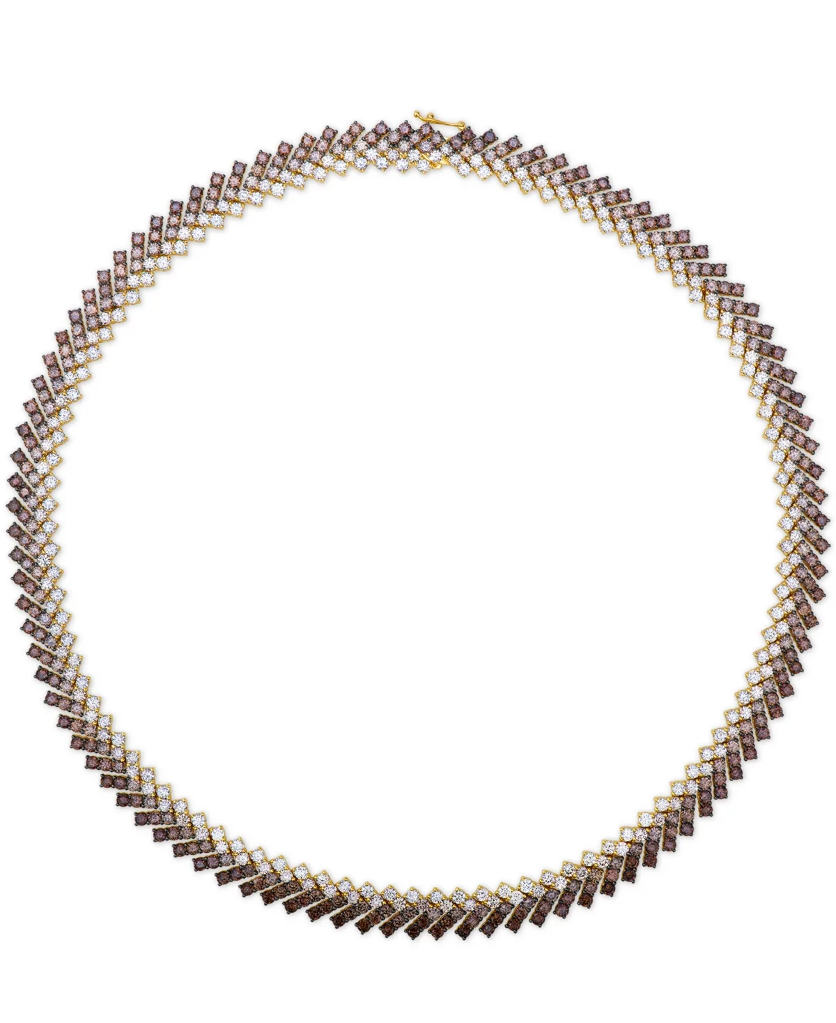 Chocolate Ombre Diamond Tennis Necklace (34.06 ct. t.w.) in 14k Yellow Gold by Le Vian