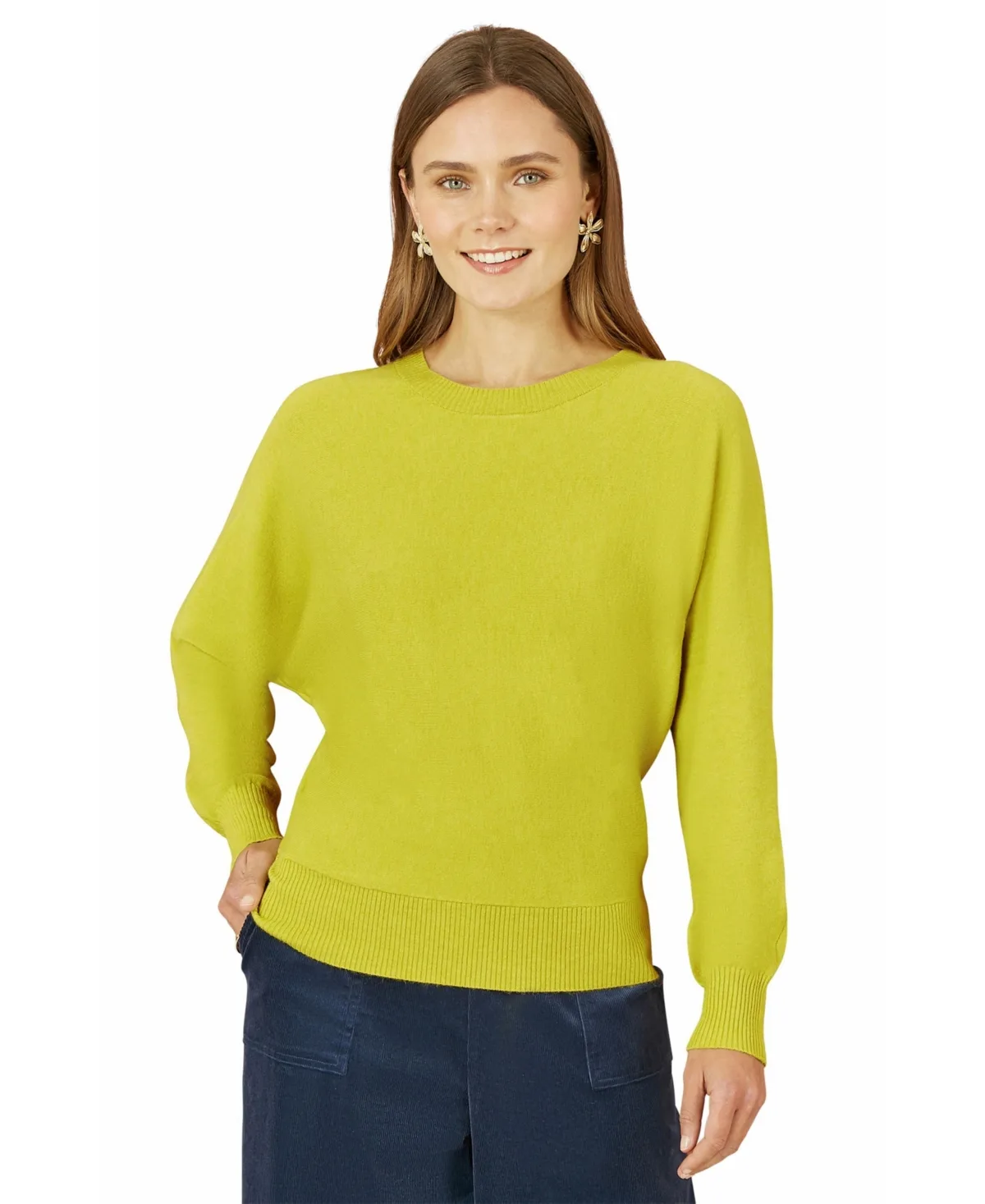 Knitted Batwing Jumper by Yumi