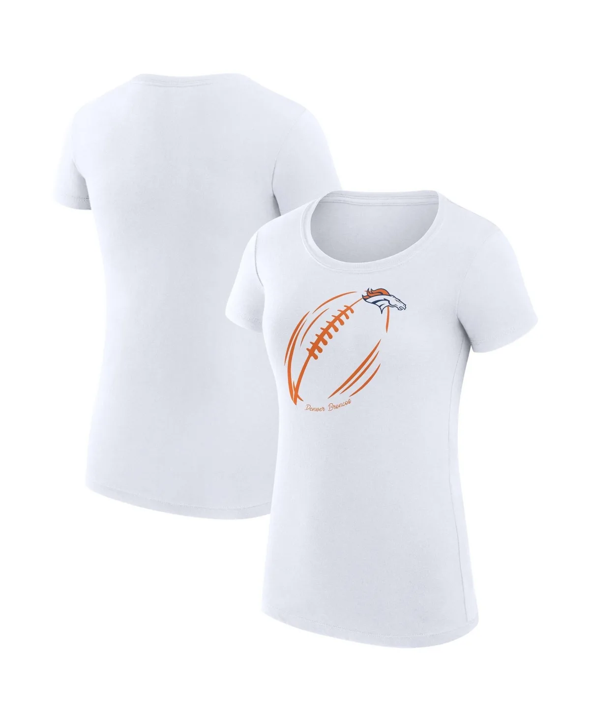 Denver Broncos Subtle Football Super-Slim Fit T-Shirt by G-III