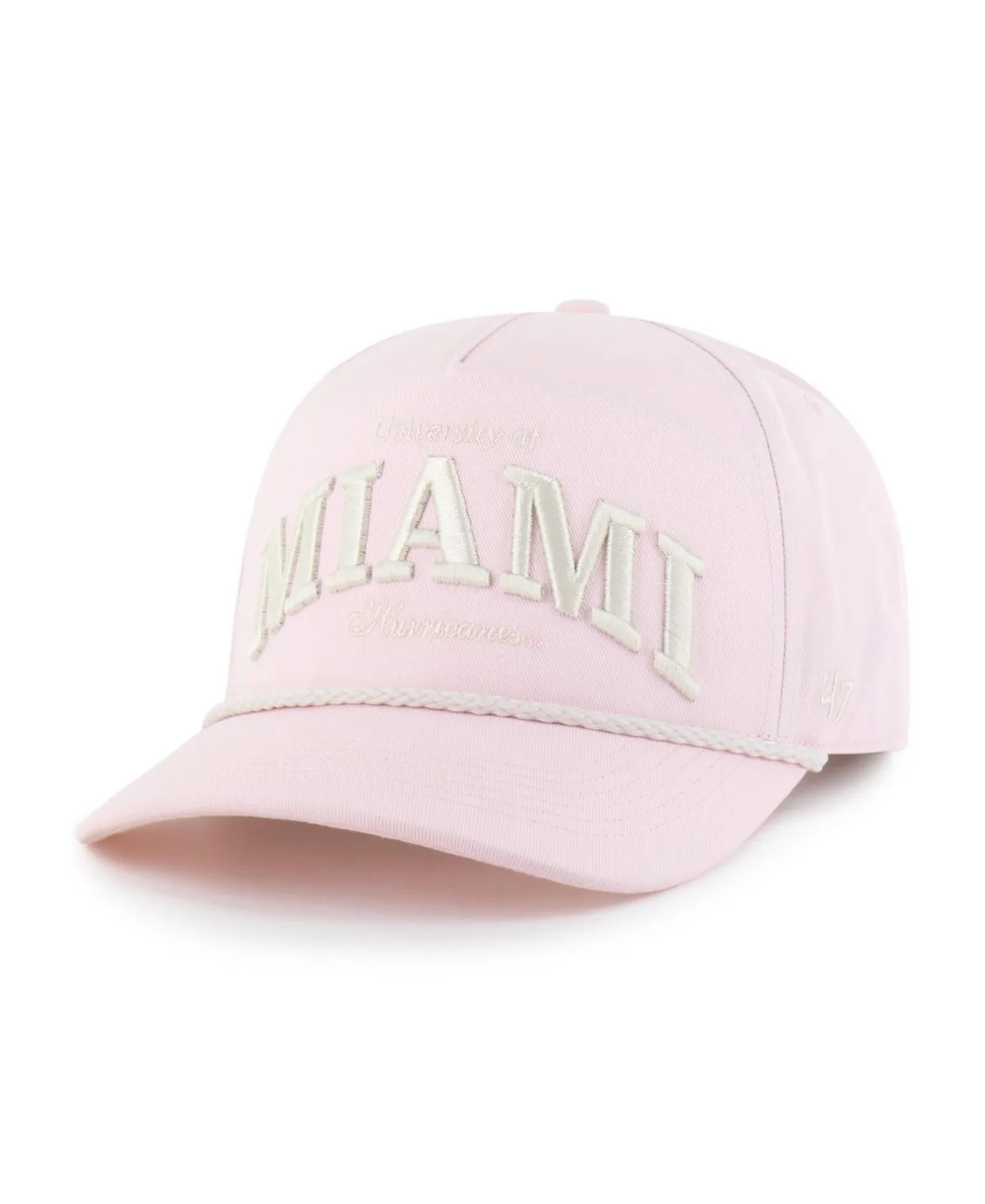 Miami Hurricanes Adjustable Snapback Hat by 47 Brand