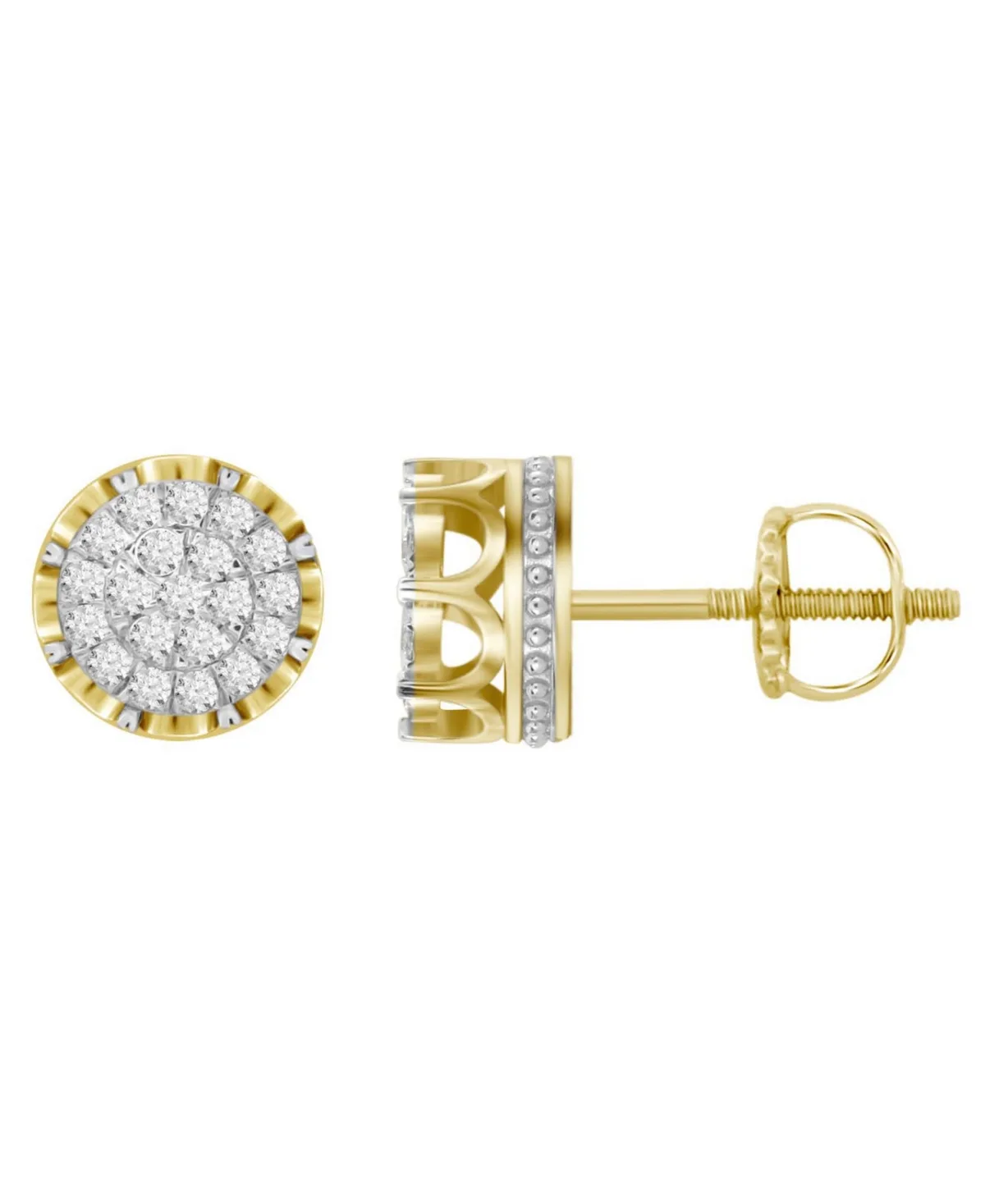 Diamond (1 Ct.t.w.) Earring Set in 10k Yellow Gold by Macy's