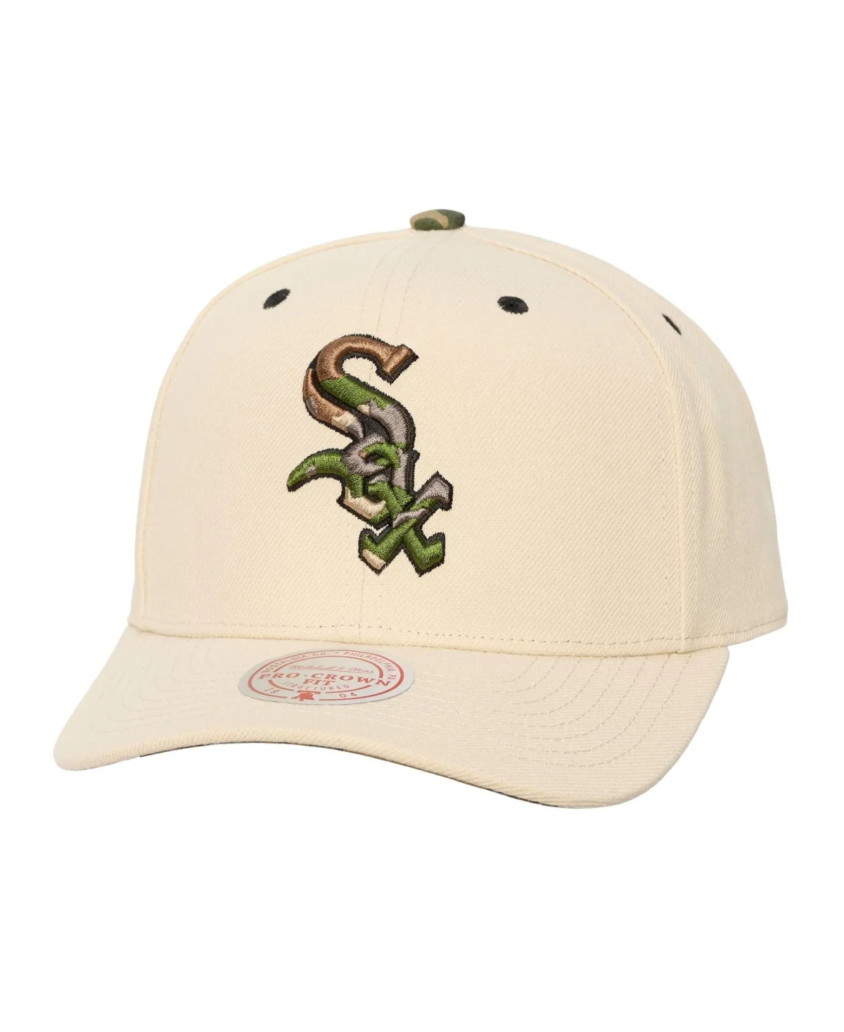 Chicago White Sox Camo Pro Crown Snapback Hat by Mitchell & Ness