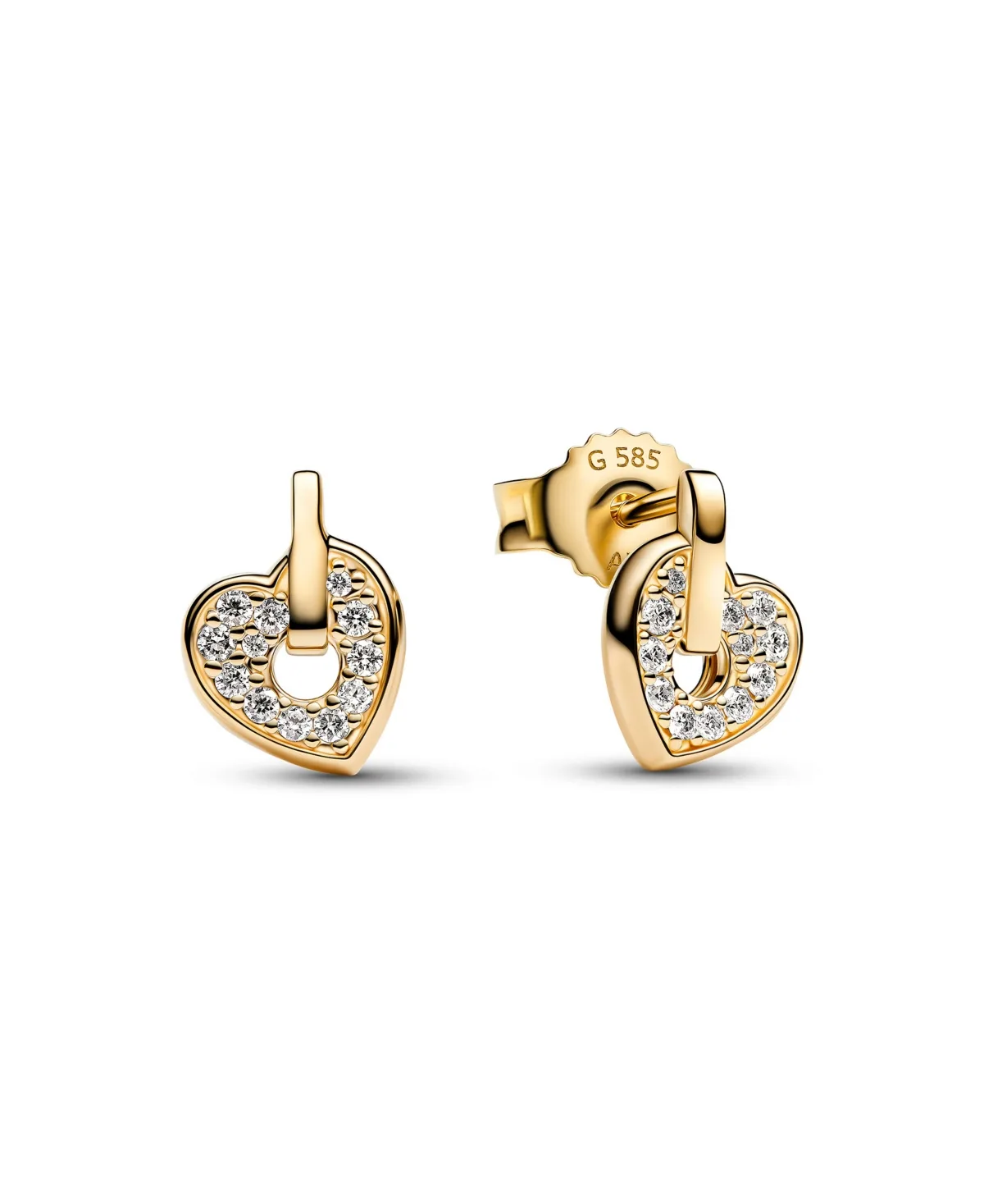 Lab-Grown Diamond Heart Stud Earrings (0.09 ct. t.w.) in 14k Gold
